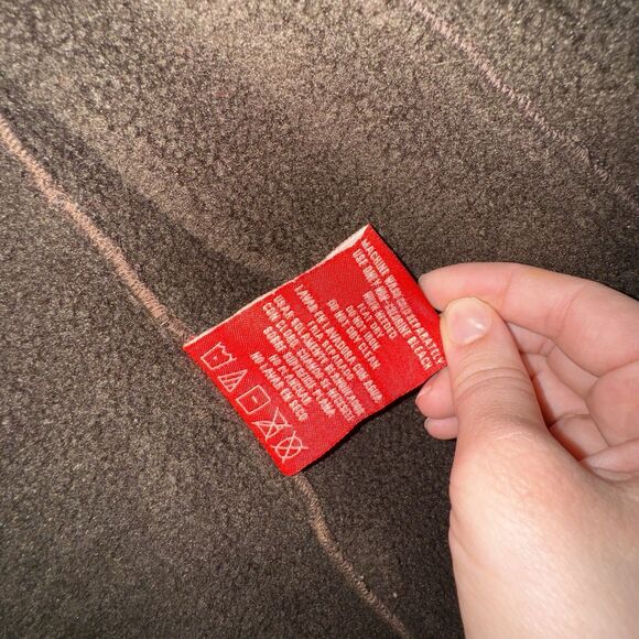 Vintage Esprit Y2K Faux Sherpa Suede Coat Size Small Brown Penny Lane Preppy 90s - Picture 8 of 11